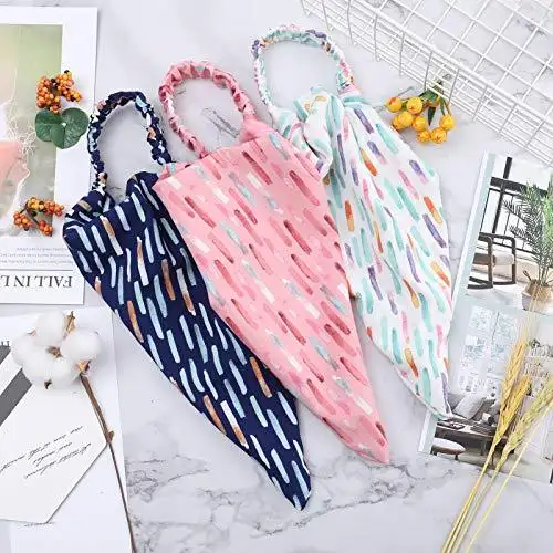 Floral Elastic Hair Kerchief Scarf - Gift Set of 3 - Image 35