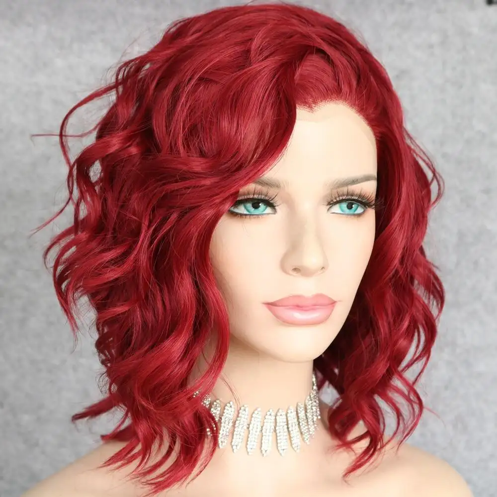 Free Parting Curly Hand-Tied Heat Resistant Fibre Wig - Image 2