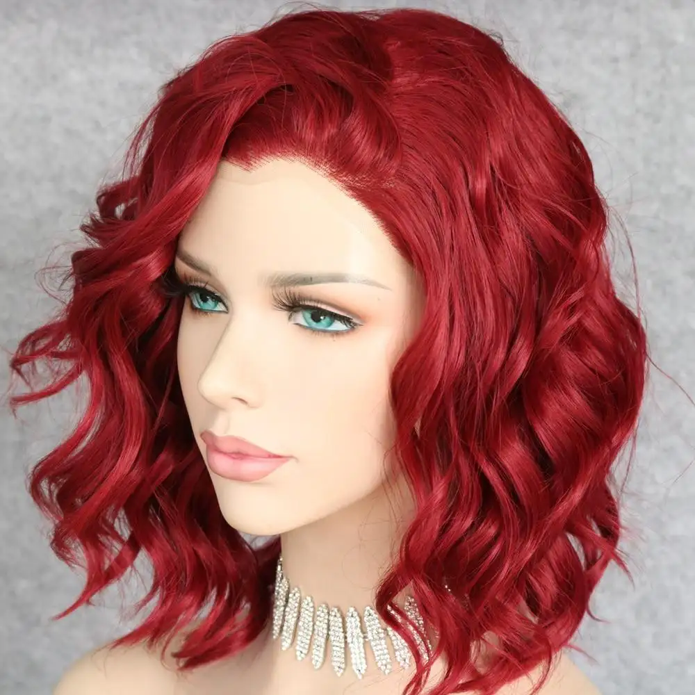Free Parting Curly Hand-Tied Heat Resistant Fibre Wig - Image 3