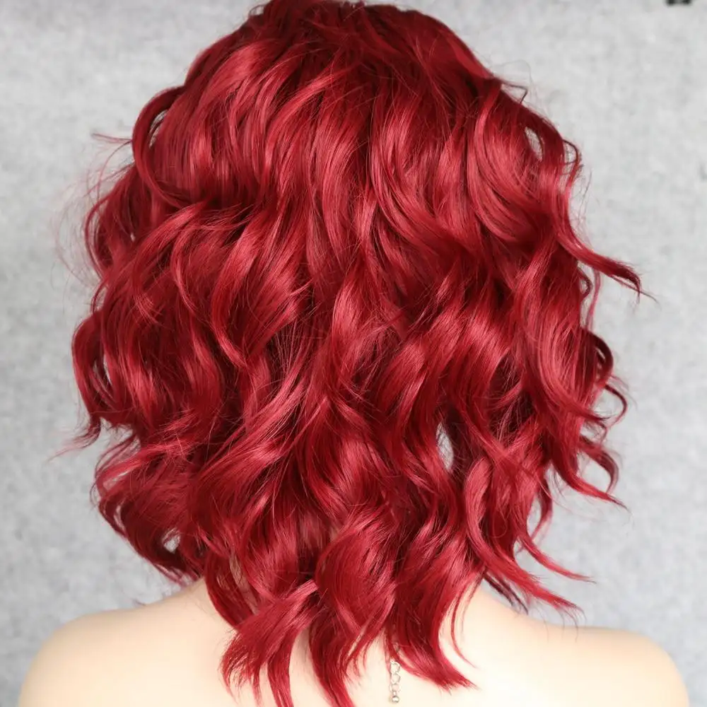 Free Parting Curly Hand-Tied Heat Resistant Fibre Wig - Image 4
