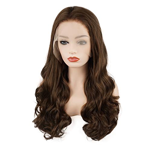 Full Density Heat Friendly Wavy Synthetic Lace Front Wig - Image 3