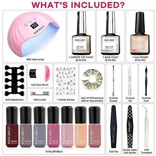 Gel Nail Polish Set Starter Kit with Light - Image 5