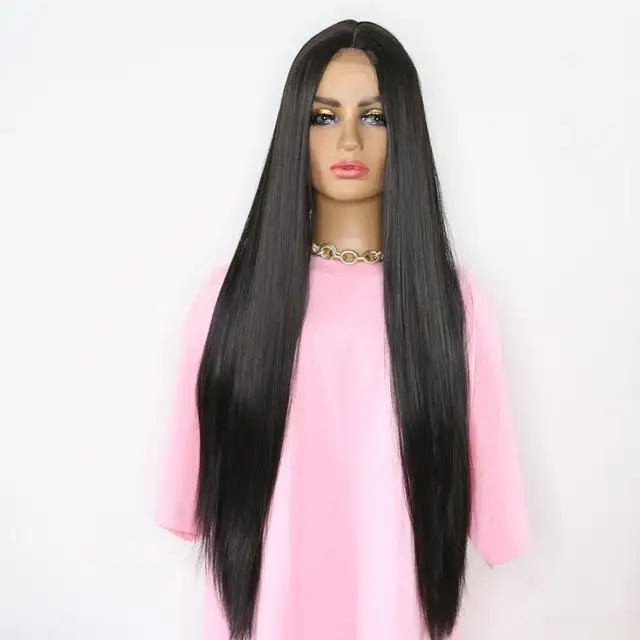Giselle Extra Long Straight 28Inch Lace Front Wig - Image 6