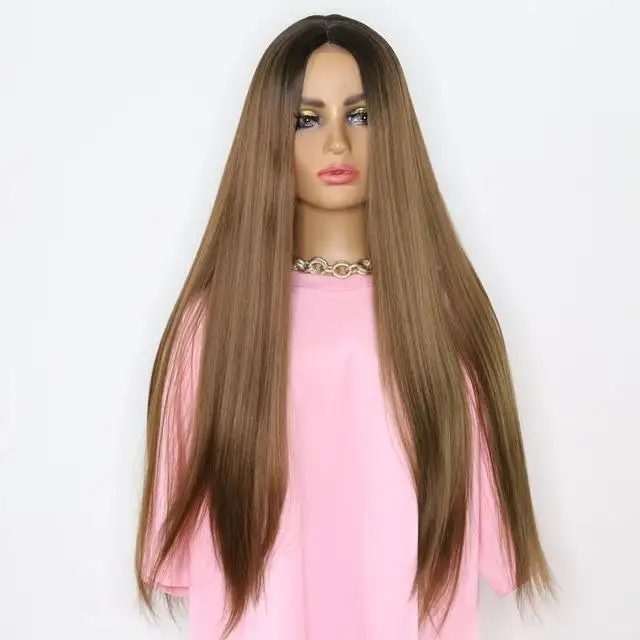Giselle Extra Long Straight 28Inch Lace Front Wig - Image 7
