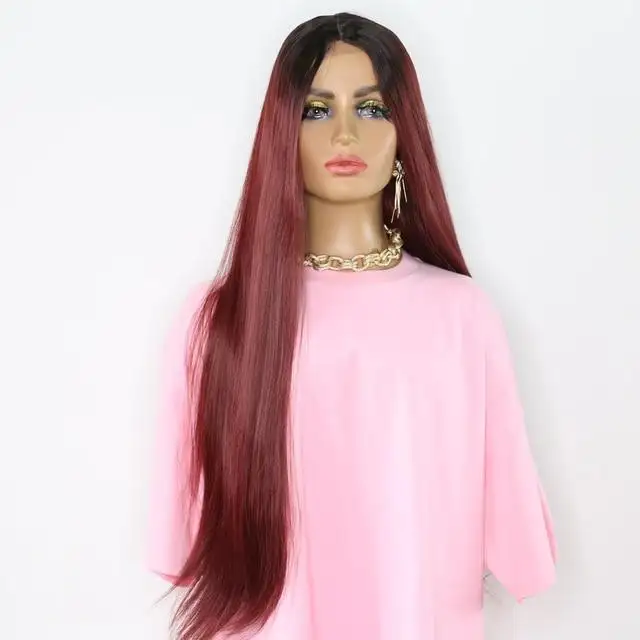 Giselle Extra Long Straight 28Inch Lace Front Wig - Image 8