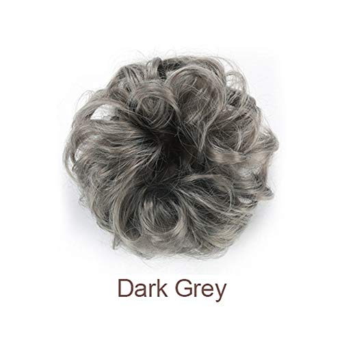 Grey Messy Hair Bun Hairpiece - Image 4