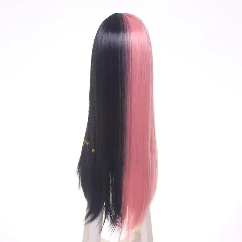Half Black and Pink Cosplay Costume Wig - Image 5