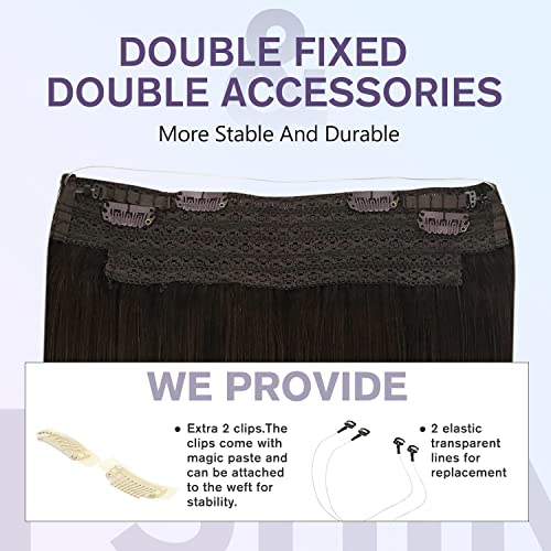 Halo Fish Wire Hair Extensions Human Hair - Image 12