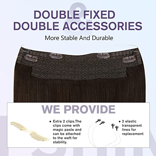 Halo Fish Wire Hair Extensions Human Hair - Image 16