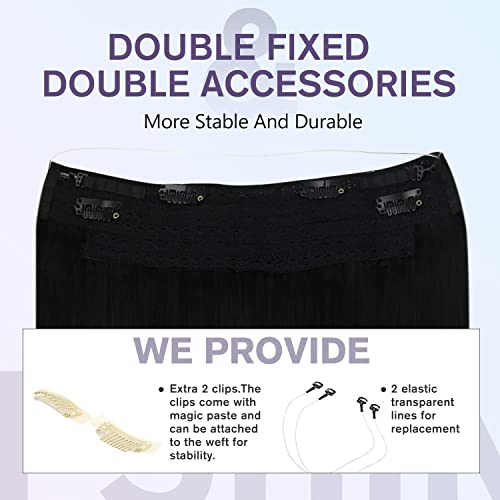 Halo Fish Wire Hair Extensions Human Hair - Image 8