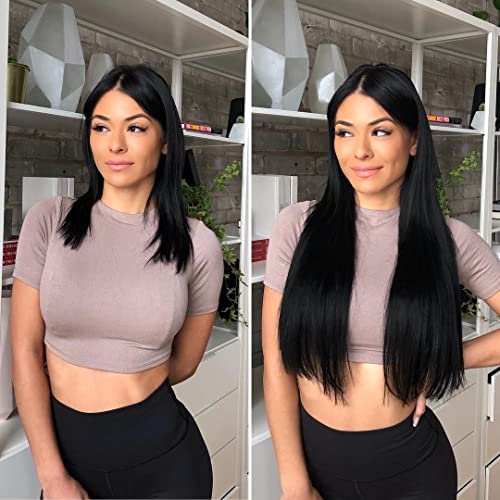 Halo Wire Hair Extensions Human Hair - Image 114