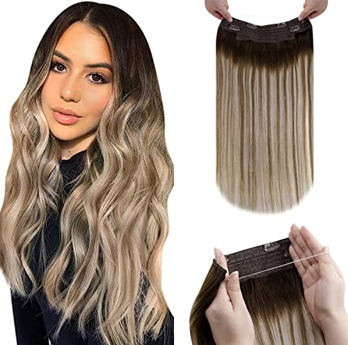Halo Wire Hair Extensions Human Hair - Image 116