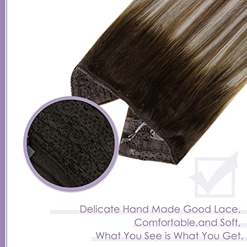 Halo Wire Hair Extensions Human Hair - Image 120