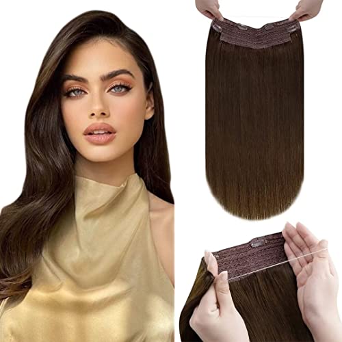 Halo Wire Hair Extensions Human Hair - Image 121