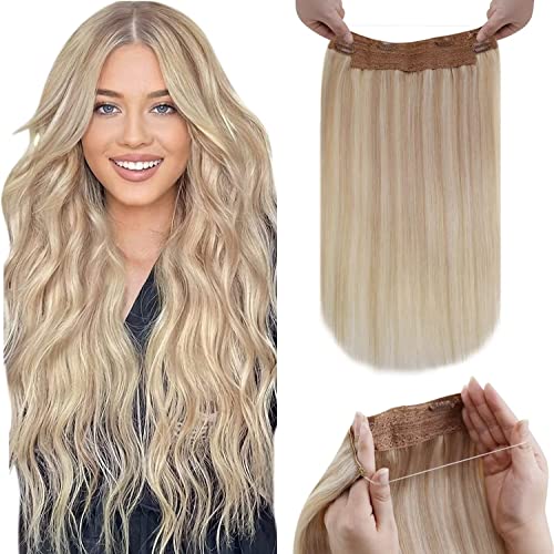 Halo Wire Hair Extensions Human Hair - Image 14