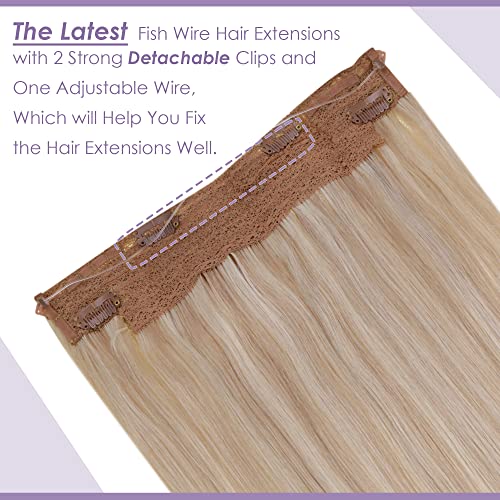 Halo Wire Hair Extensions Human Hair - Image 17