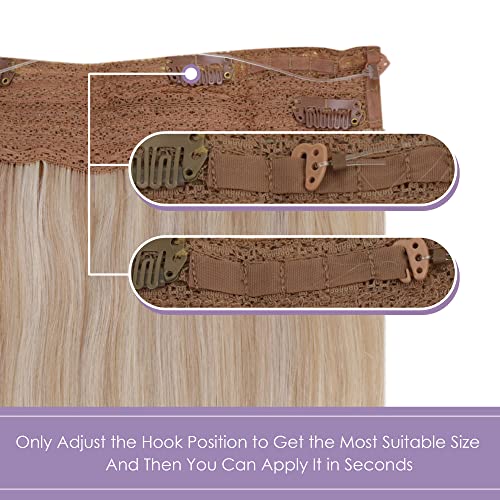 Halo Wire Hair Extensions Human Hair - Image 20