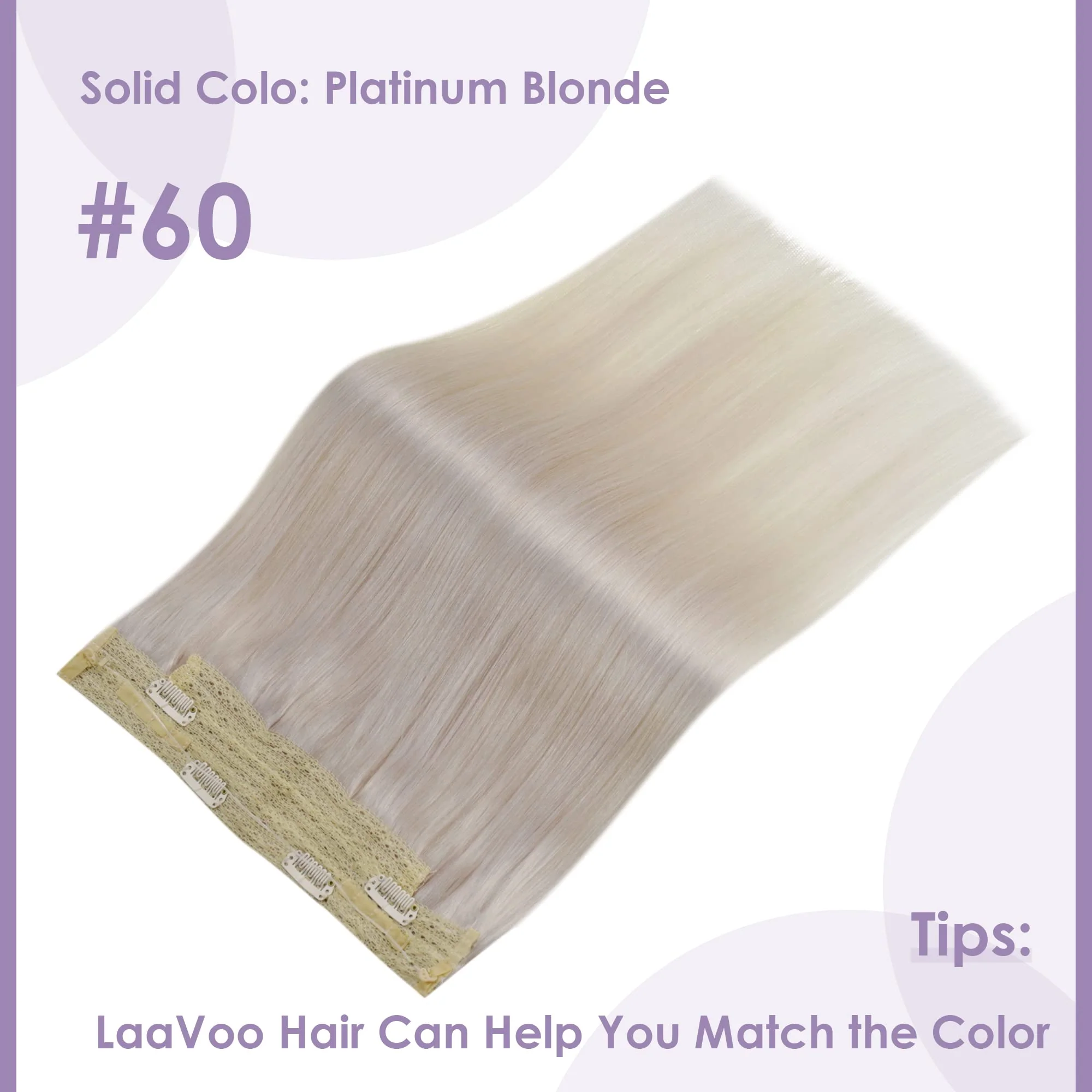 Halo Wire Hair Extensions Human Hair - Image 22