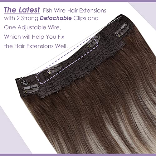 Halo Wire Hair Extensions Human Hair - Image 4