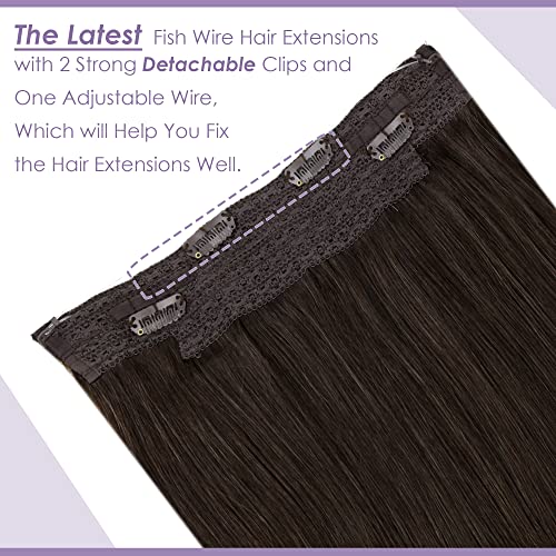 Halo Wire Hair Extensions Human Hair - Image 43