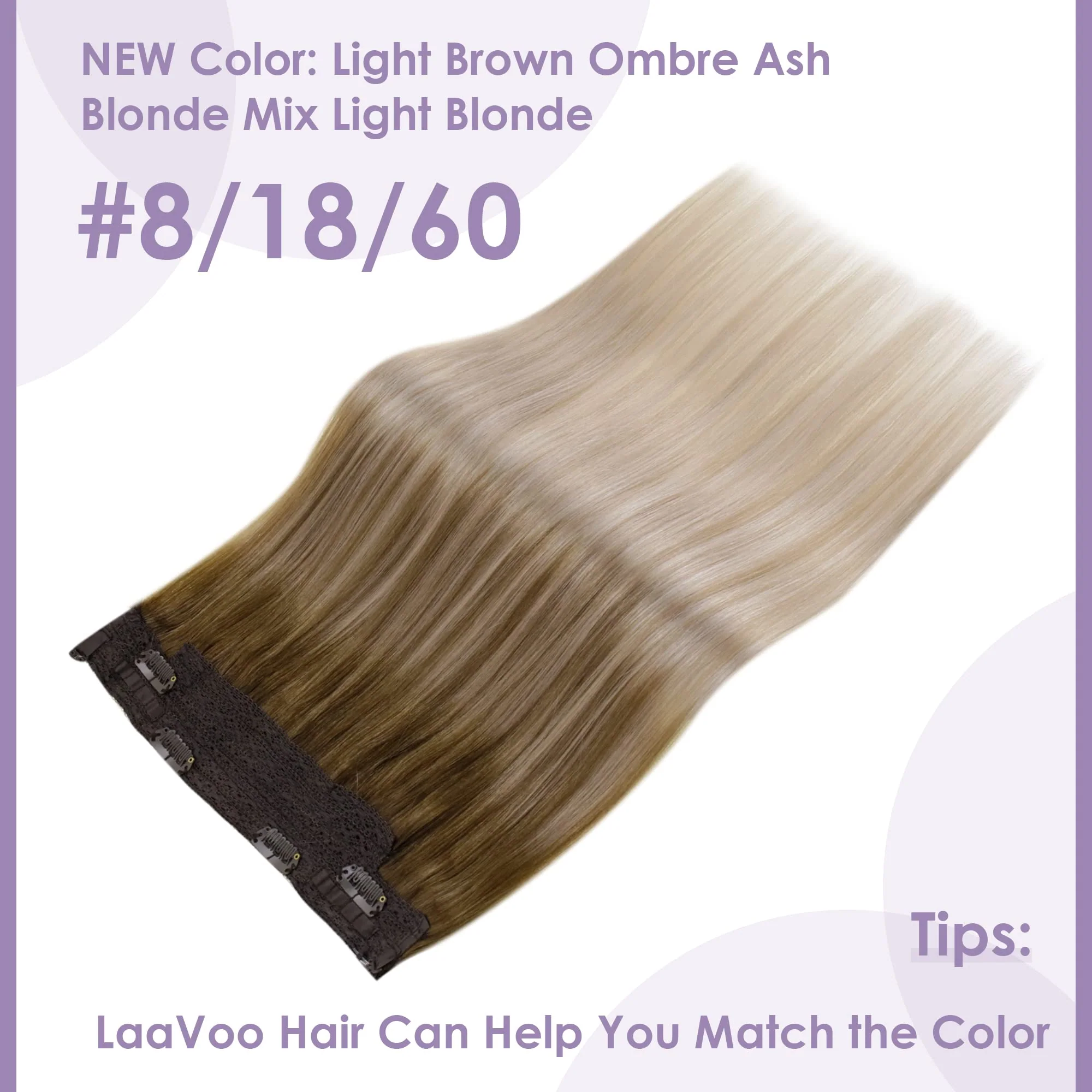Halo Wire Hair Extensions Human Hair - Image 46