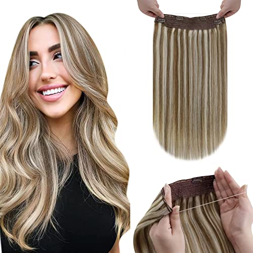 Halo Wire Hair Extensions Human Hair - Image 59