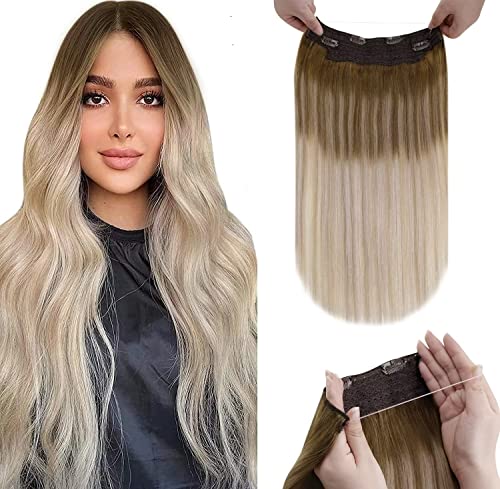 Halo Wire Hair Extensions Human Hair - Image 66