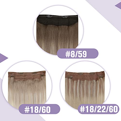 Halo Wire Hair Extensions Human Hair - Image 71
