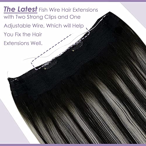 Halo Wire Hair Extensions Human Hair - Image 82