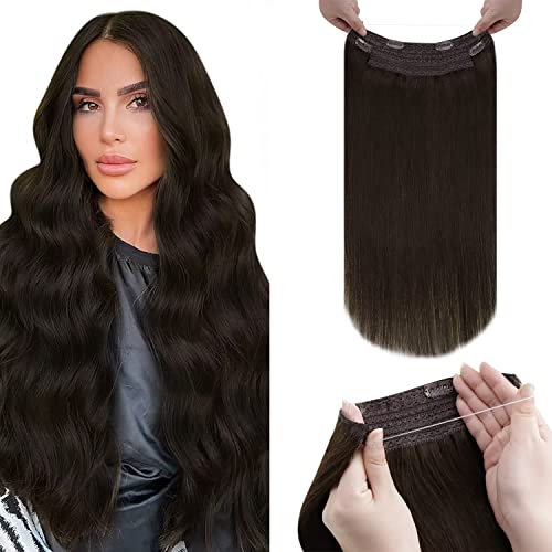 Halo Wire Hair Extensions Human Hair - Image 85