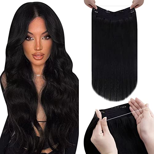 Halo Wire Hair Extensions Human Hair - Image 91