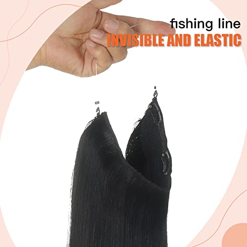 Halo Wire Human Hair Extensions - Image 12