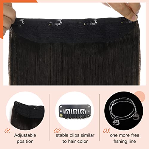 Halo Wire Human Hair Extensions - Image 32