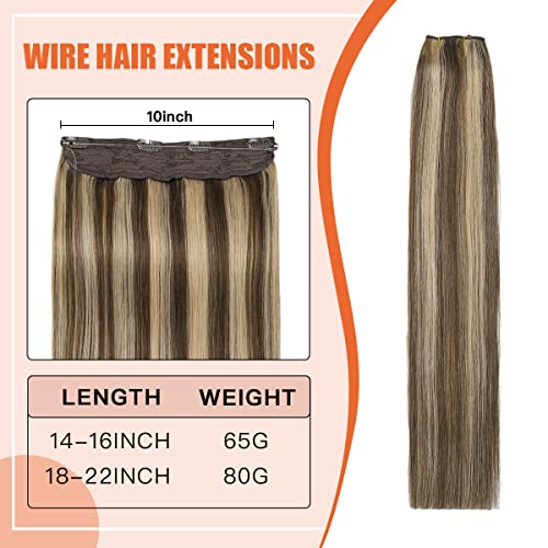 Halo Wire Human Hair Extensions - Image 50