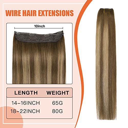 Halo Wire Human Hair Extensions - Image 58