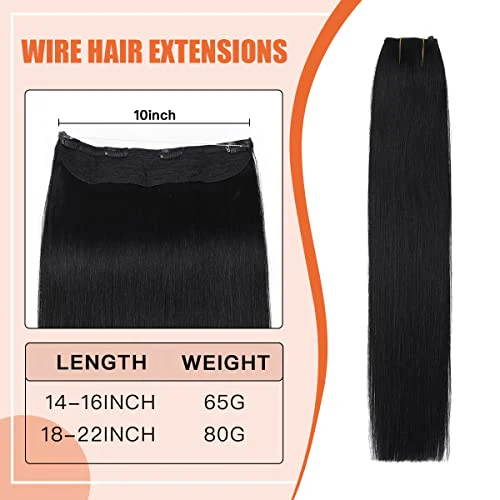 Halo Wire Human Hair Extensions - Image 9