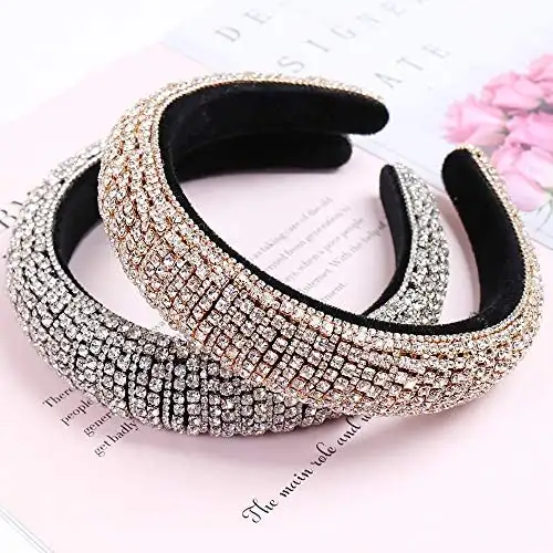 Handmade Crystal & Rhinestone Head HairBand - Image 5