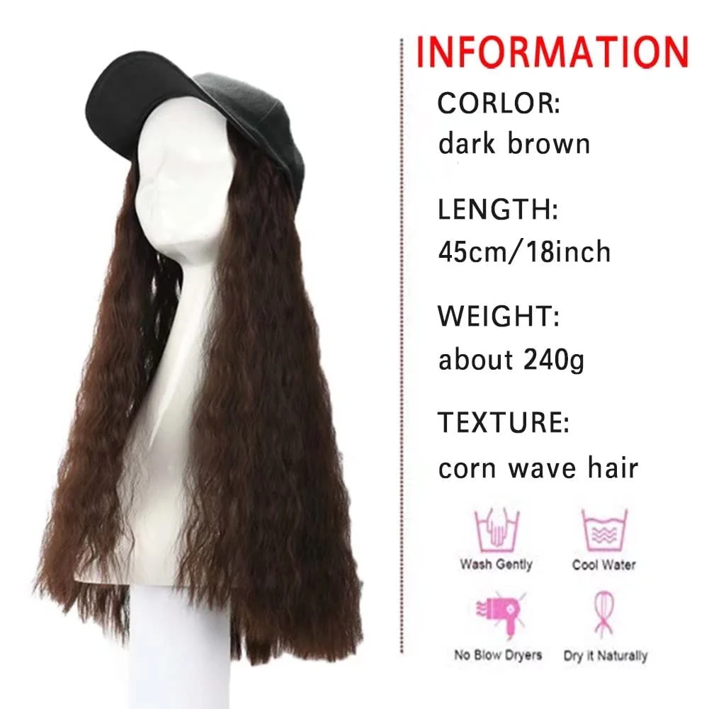 Hat Hair Extension Baseball Cap - Image 32