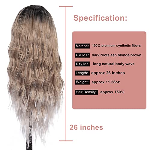 Heat Friendly Ash Blonde Lace front wig Dark Roots - Image 5