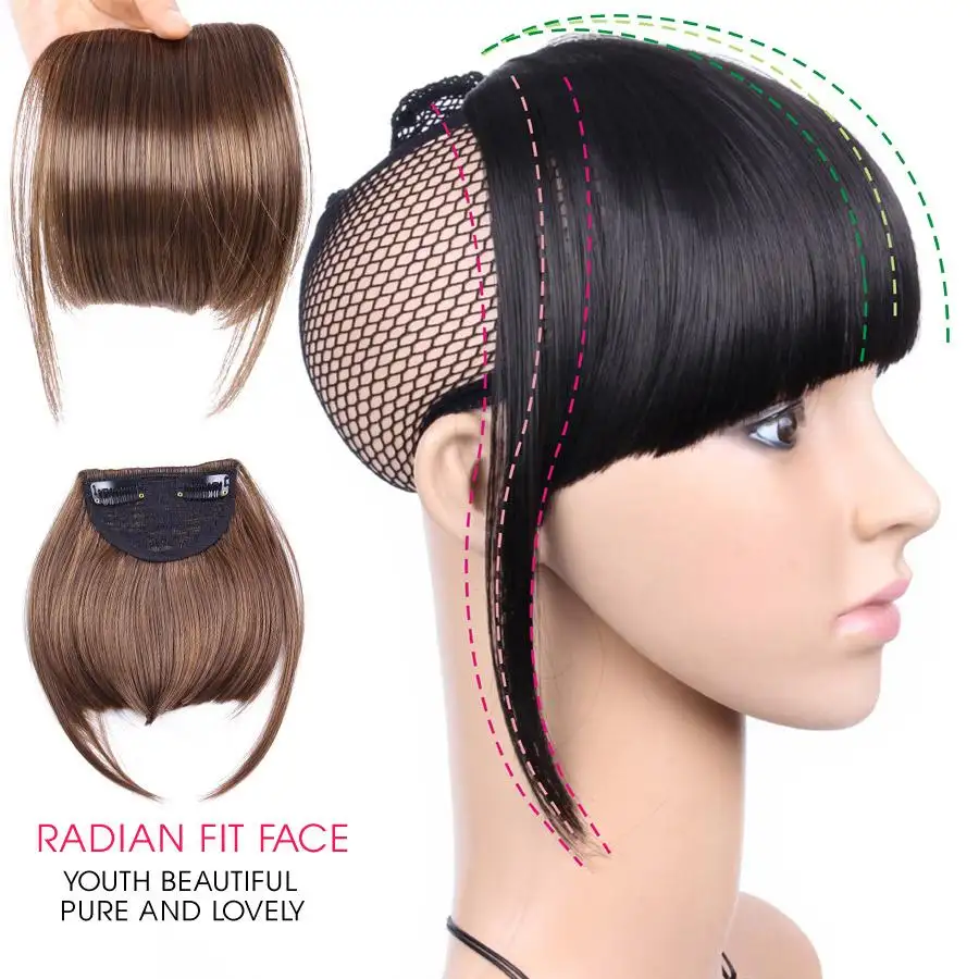 Heat Friendly Clip In Bangs Hairpiece - Image 4