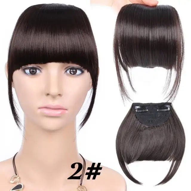 Heat Friendly Clip In Bangs Hairpiece - Image 9