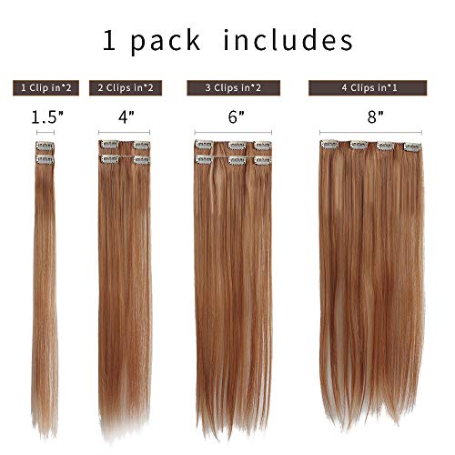 Heat Friendly Clip on Hair Extensions Set - Image 105