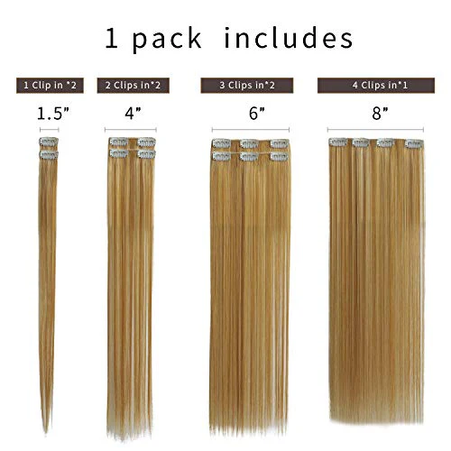 Heat Friendly Clip on Hair Extensions Set - Image 13