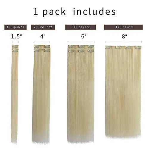 Heat Friendly Clip on Hair Extensions Set - Image 28