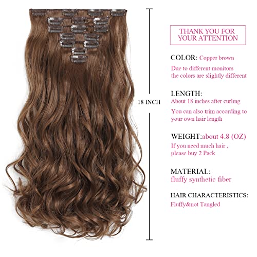 Heat Friendly Clip on Hair Extensions Set - Image 41