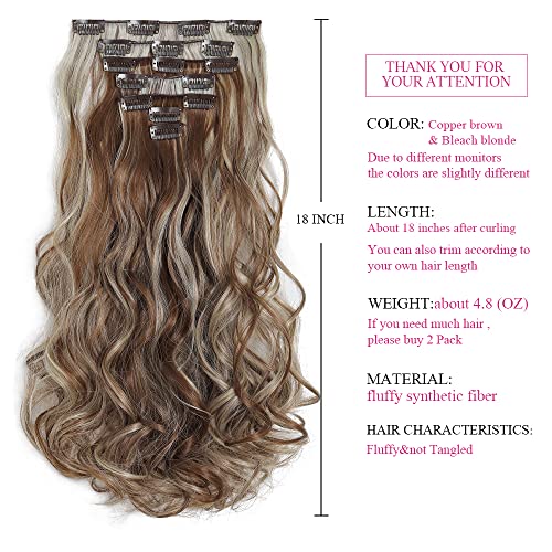 Heat Friendly Clip on Hair Extensions Set - Image 46