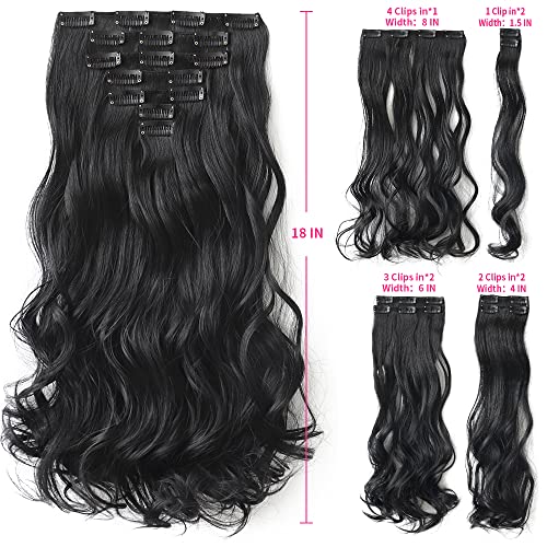 Heat Friendly Clip on Hair Extensions Set - Image 52
