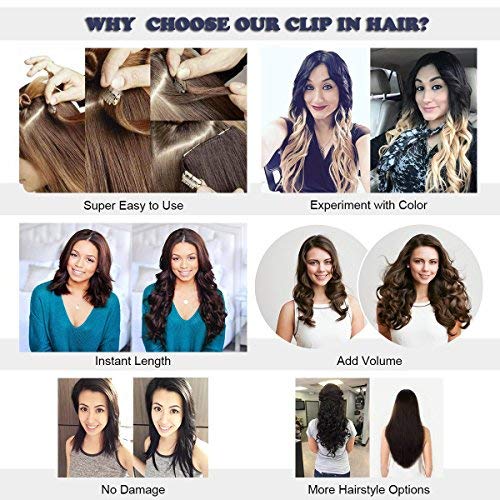 Heat Friendly Clip on Hair Extensions Set - Image 59