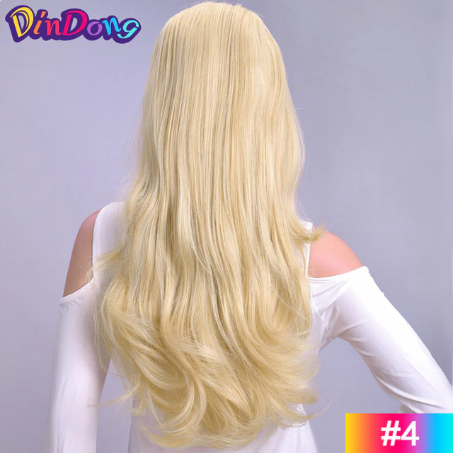 Heat Friendly Fibre Wavy 3/4 Ladies Half Wig - Image 5