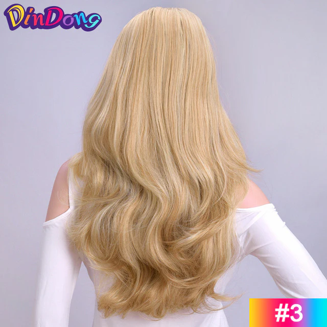 Heat Friendly Fibre Wavy 3/4 Ladies Half Wig - Image 9
